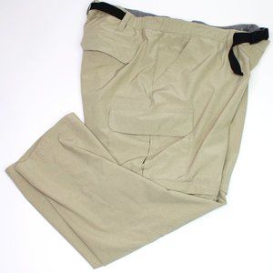 Croft & Barrow Outdoors Cream Men's Convertible Pants 46x30 Breathable Wicking